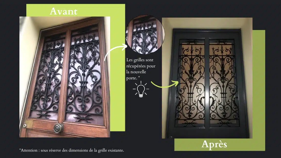 porte d'entrée en bois 